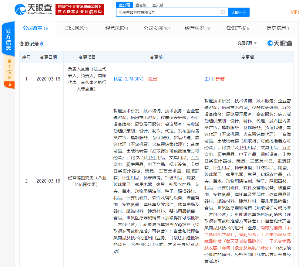 林斌卸任小米有品，王川接任 战略调整还是领导层更迭？